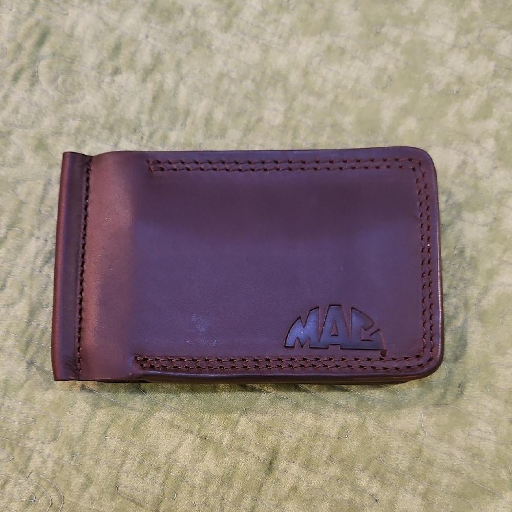 Redback Money Clip Brown Leather 4 Card Holder Plus More Mac Tools Logo Mens